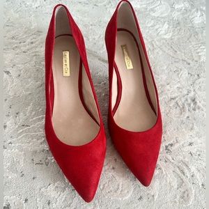 Louise et Cie Red Suede Heels,Size 8